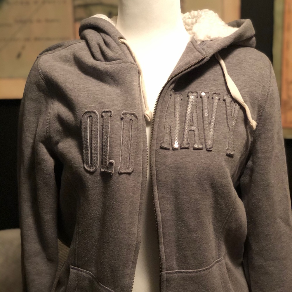 Old Navy Sherpa lined sweatshirt